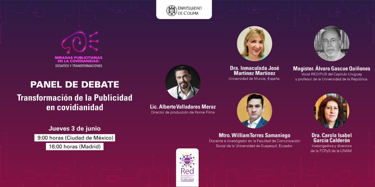 redipub_mx's tweet photo. ¿Cómo ha cambiado la publicidad durante la pandemia?
Expertos analizarán la transformación del sector publicitario en tiempos de COVID-19 en el #CongresoRedipubMx te invitamos a seguir el panel en modalidad virtual.
#UDC #PyRRPP #ConectadosSeguimosAprendiendo https://t.co/Y7pDuAReKX