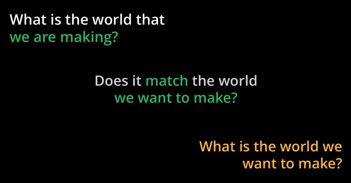 "what is the world we want to make? is it one where we lead in best practices, collaborate with data privacy experts, push back against commodification of data? do we dare to have all three in one?" - <a href="/yo_bj/">Becky Yoose</a> keynote #evgils21