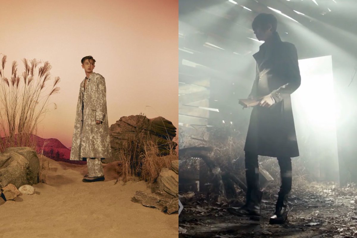 CUTEYLOEY's tweet photo. ‼️Chanyeol Theory‼️

Chanyeol may have went back to the time, he first found out about EXO in his debut teaser

He’s wearing a similar outfit in both of them, long brown coat

The terrain and wheat plant is also similar in the DFTF teaser photo and DEBUT teaser. #CHANYEOL_OnRadar https://t.co/xNeevPZrdz