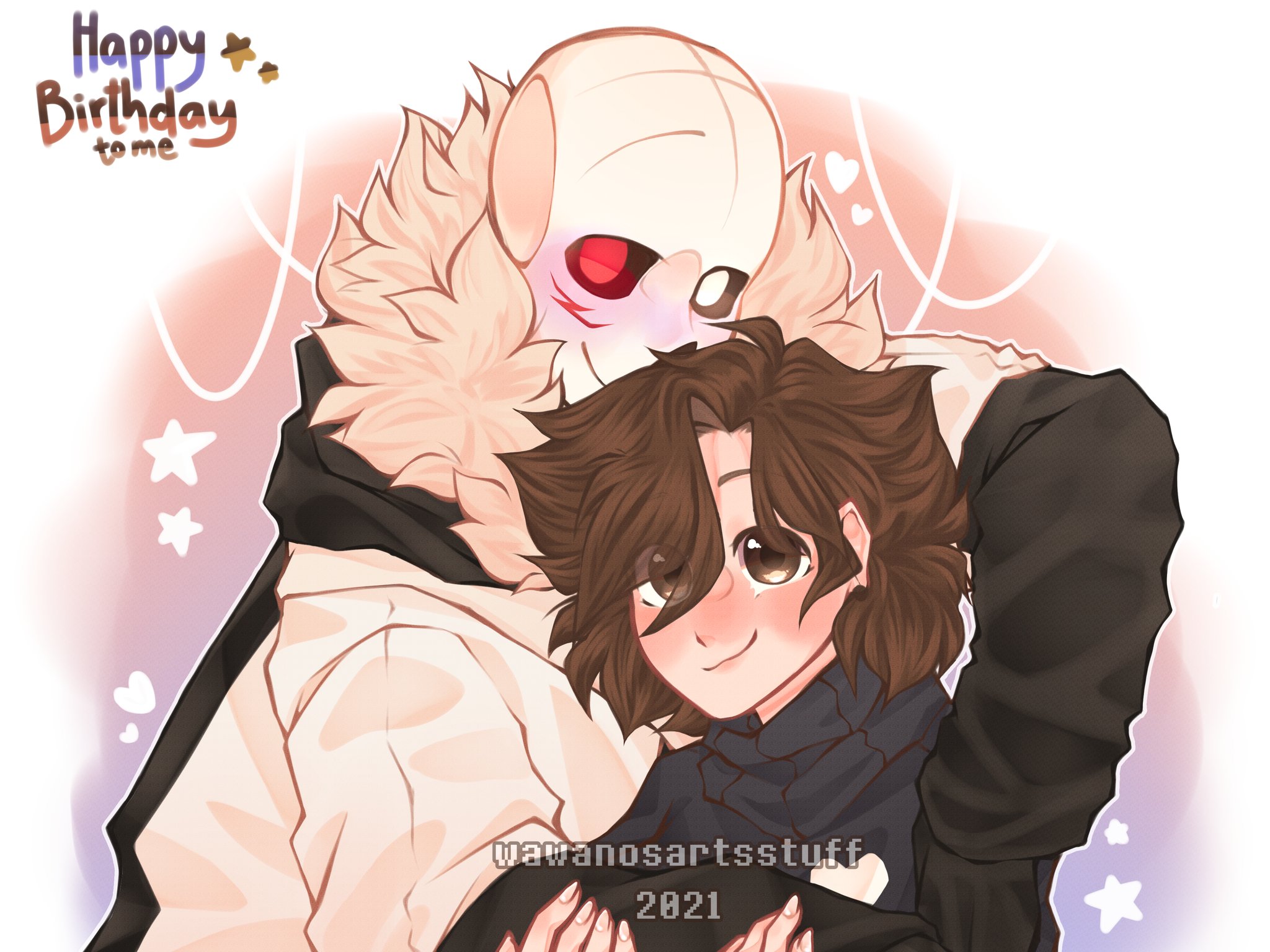 𝗻𝗼𝗻𝗼 ୭̥⋆*｡ on X: Bday gift💖💛✨ #undertale #undertaleau