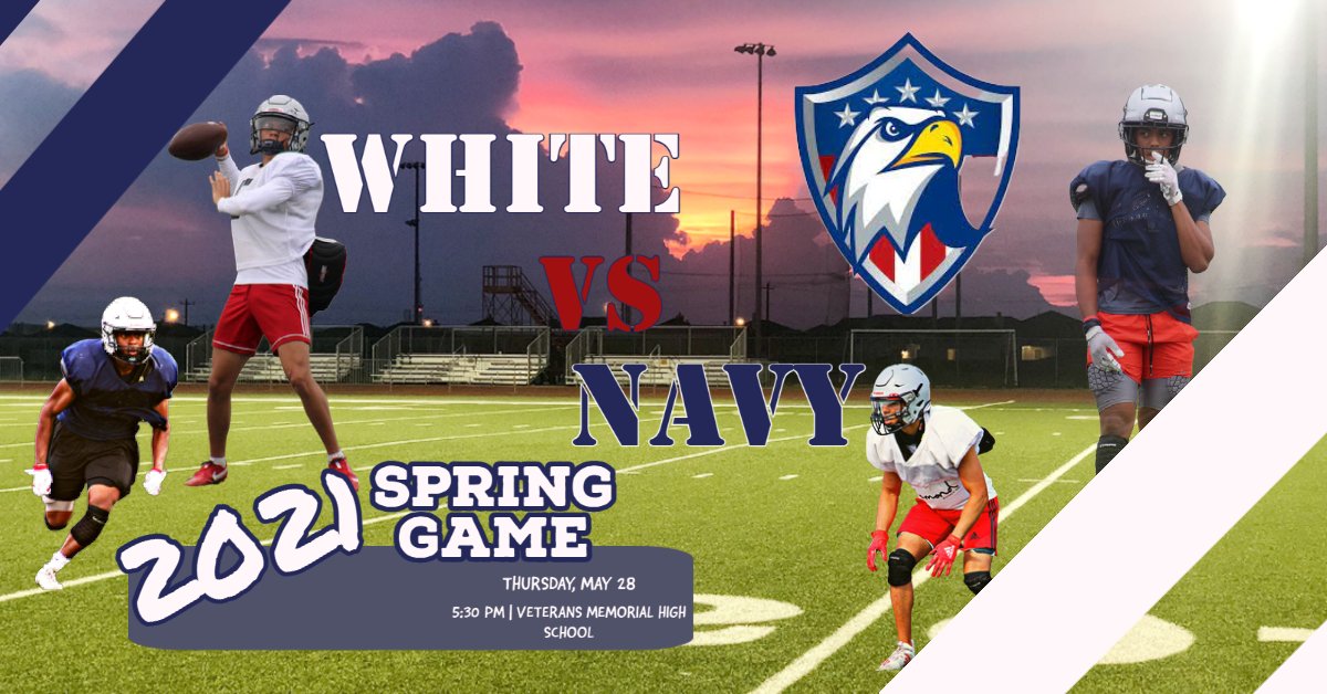vmhs_football's tweet photo. DON'T MISS IT!!!!
Come out and support the Eagles in their spring game!

#EATTNT
#AllGasNoBrakes 
#ItsWhatWeDoItsWhoWeAreItsHowWeLive

@VMAthletics https://t.co/mA0tgrtNvy