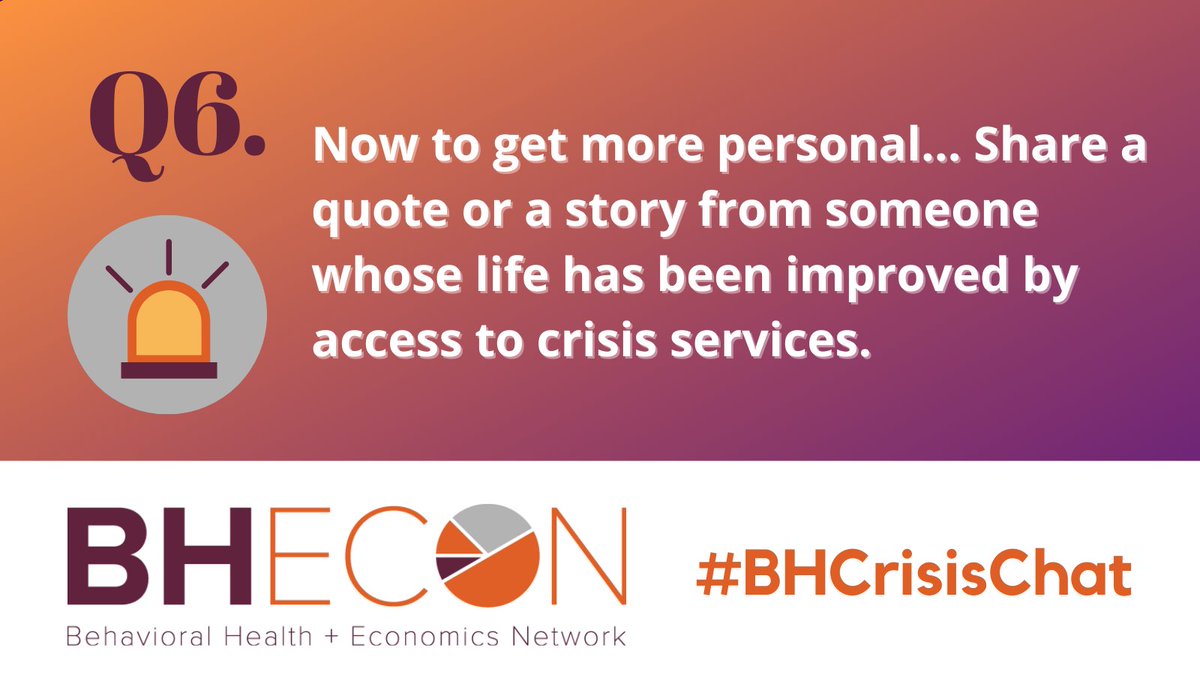 We love hearing your stories. Here’s your chance to share with question 6 for the #BHCrisisChat
