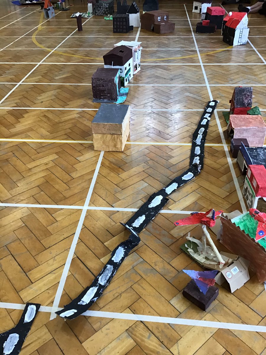 Year 5 + 6 made models of significant places in Hamble. They then had to use a map to locate where they would be on a coordinate grid on the hall floor.