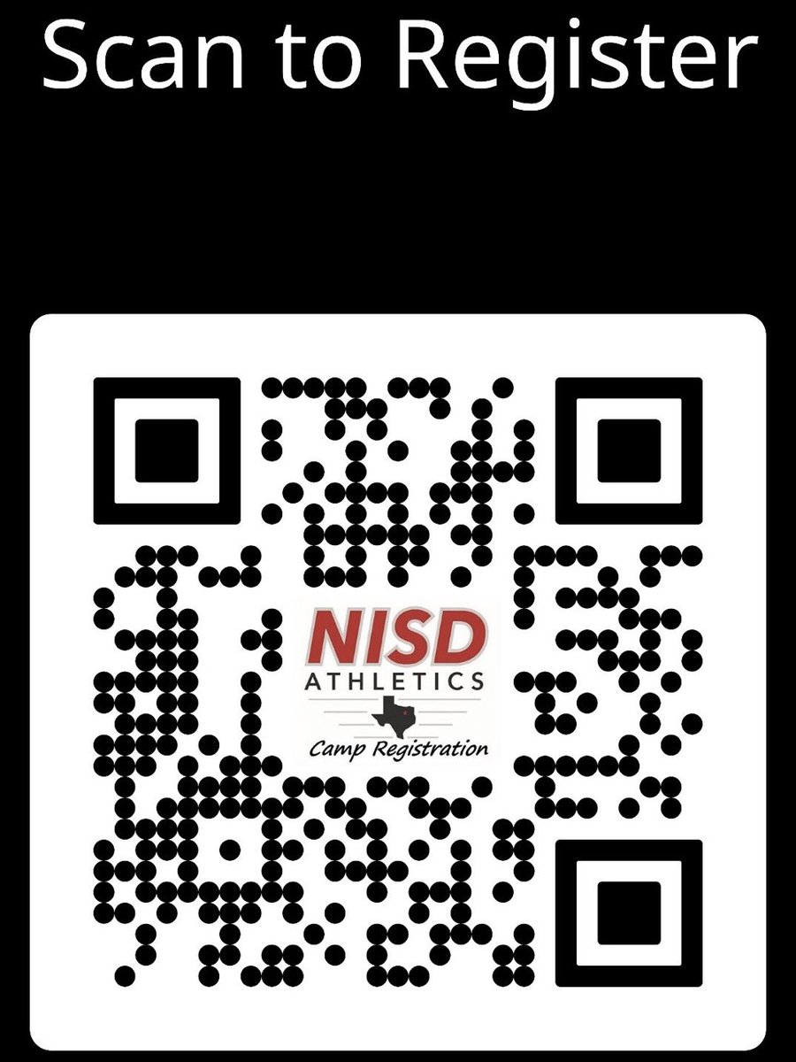 Attention Texan Nation!!! Incoming 1st through 9th graders can register with the QR code below for the @NHSBoysSoccer1 soccer camp June 8-10 from 9-11 am! <a href="/NISDAthletics/">NISD Athletics</a> <a href="/PikePanthers/">Gene Pike Athletics</a> <a href="/BulldogsCTMS/">Chisholm Trail Bulldogs</a> #uNity #tNwa