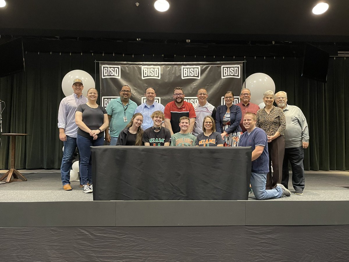 BISD’s first ever Fine Arts Signing Day. #GoCanes #ItsAllAboutTheU