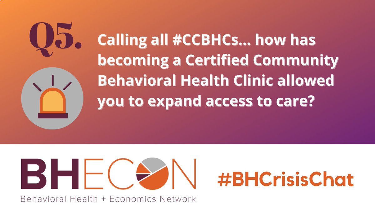 We’re on a roll! Let’s move onto question 5 for the #BHCrisisChat