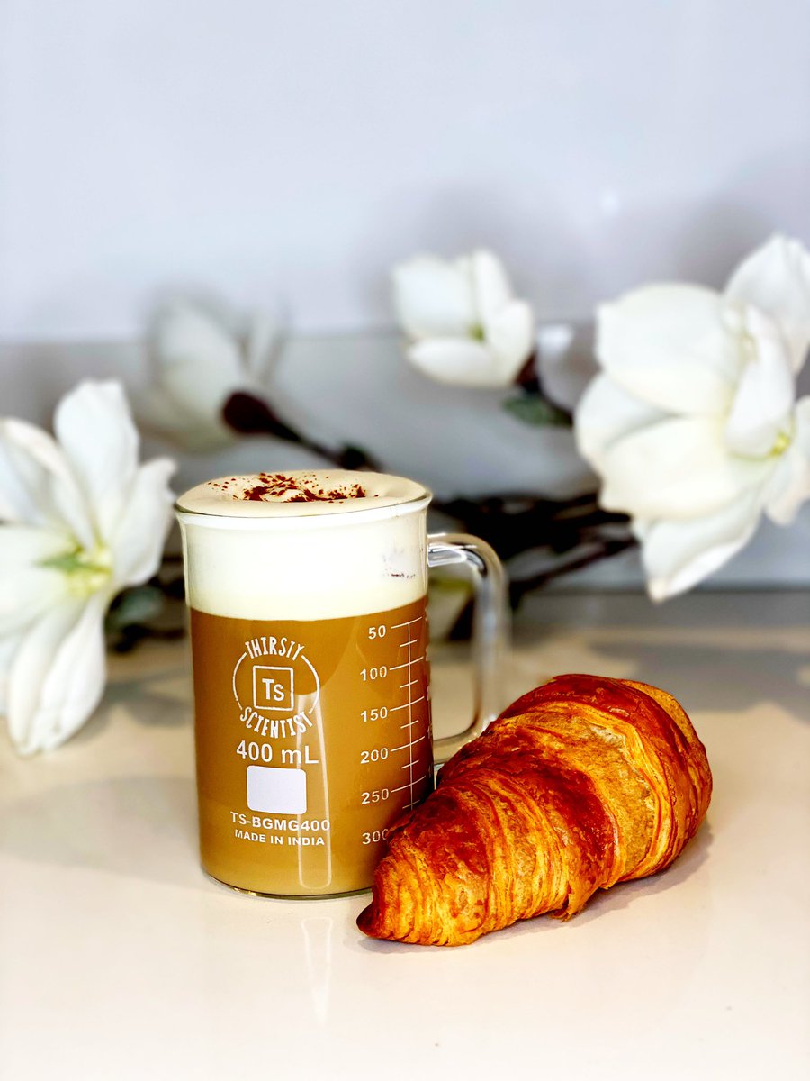 ThirstySci's tweet image. Mr. 🥐,I have to confess...I ❤️ Love you Latte!                                          
( 📸: Wake-Up, Beaker Mug) #coffee #coffeelovers
