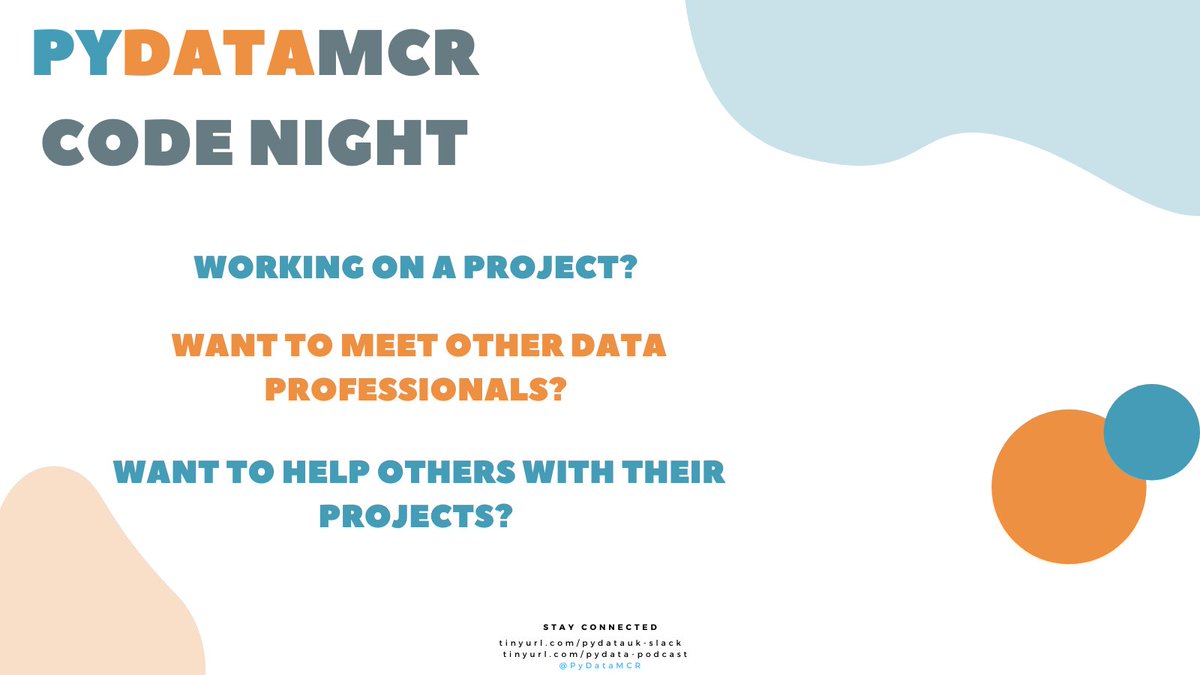 It's #CodeNight!

In half an hour join us to:
👩‍💻Work on a project
🤖Socialise with other data types!
🦤Help and be helped