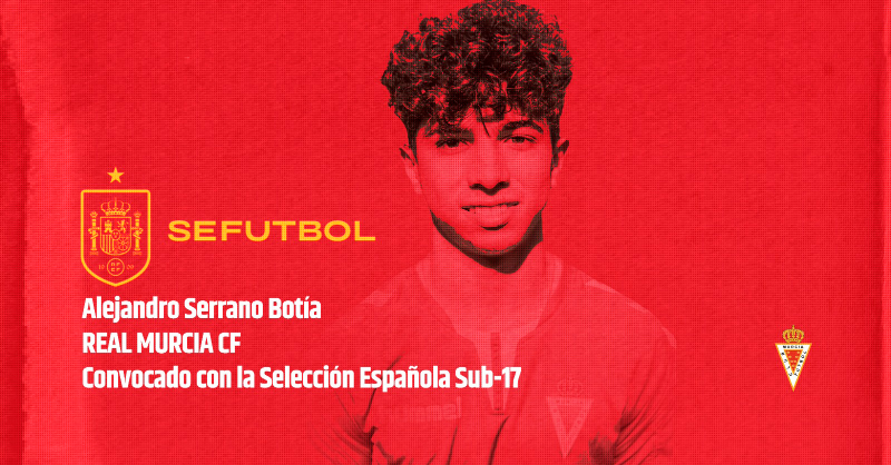 realmurciacfsad's tweet photo. #Club // El canterano Alejandro Serrano Botía, convocado con la @SeFutbol Sub-17

💪 ¡Enhorabuena Serra!

#FactoríaGrana