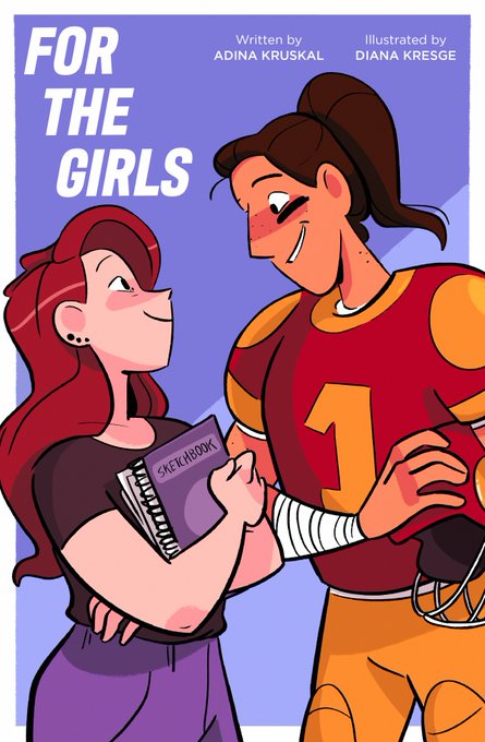 Today's the day- our short sports/romance comic For the Girls is available on gumroad now! Here's a sneak peak at page 1 👀🏈✨

https://t.co/1kmhKaVdkP 