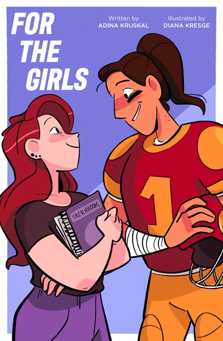 Today's the day- our short sports/romance comic For the Girls is available on gumroad now! Here's a sneak peak at page 1 👀🏈✨

https://t.co/1kmhKaVdkP 