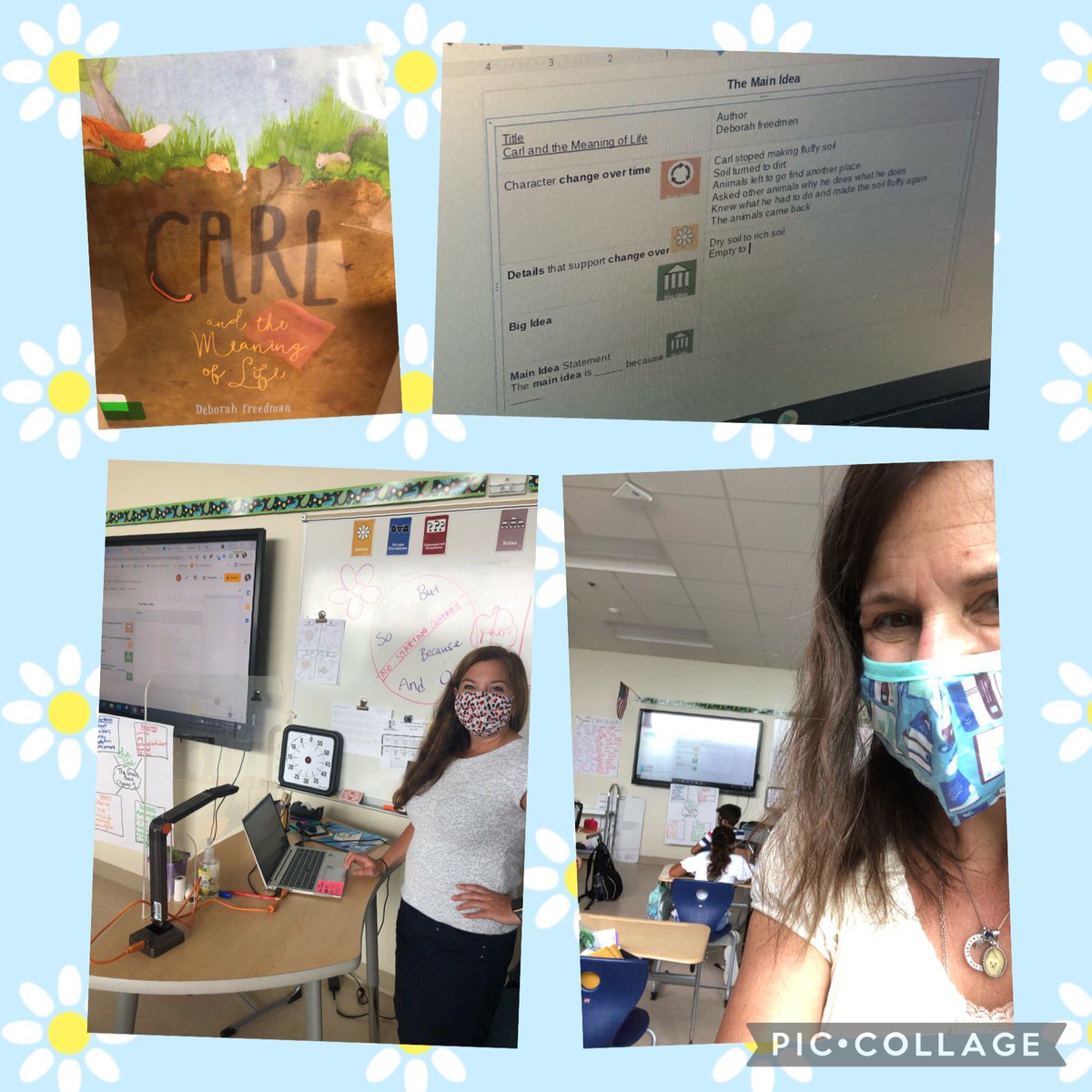 abgerman's tweet image. What a fun way to examine #mainidea,  #details, and character #changeovertime, with this beautiful picture book that illustrates everyone has a purpose or job to do! Love seeing @lettuceteach students move from our model to applying these skills with a partner! #gradualrelease