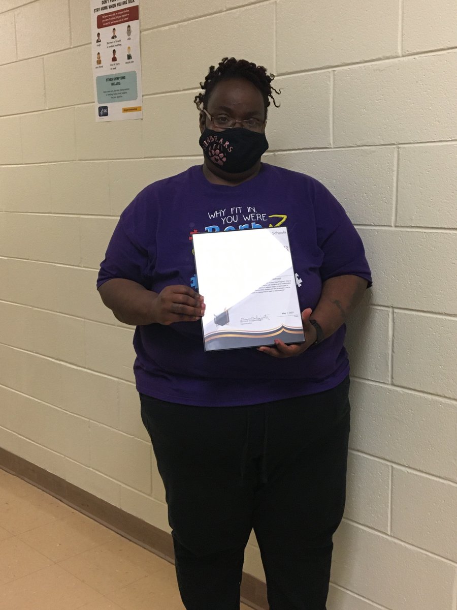 We were thrilled that two of our amazing BBMS Bears received Superintendent's Game Changer Awards! Congratulations to Audra Lancaster Boyce and Marion Snead! Thank you to Dr. Daugherty and Mr. Harter for recognizing two compassionate and dedicated Bears! #oneCCPS #BBMSBearlife