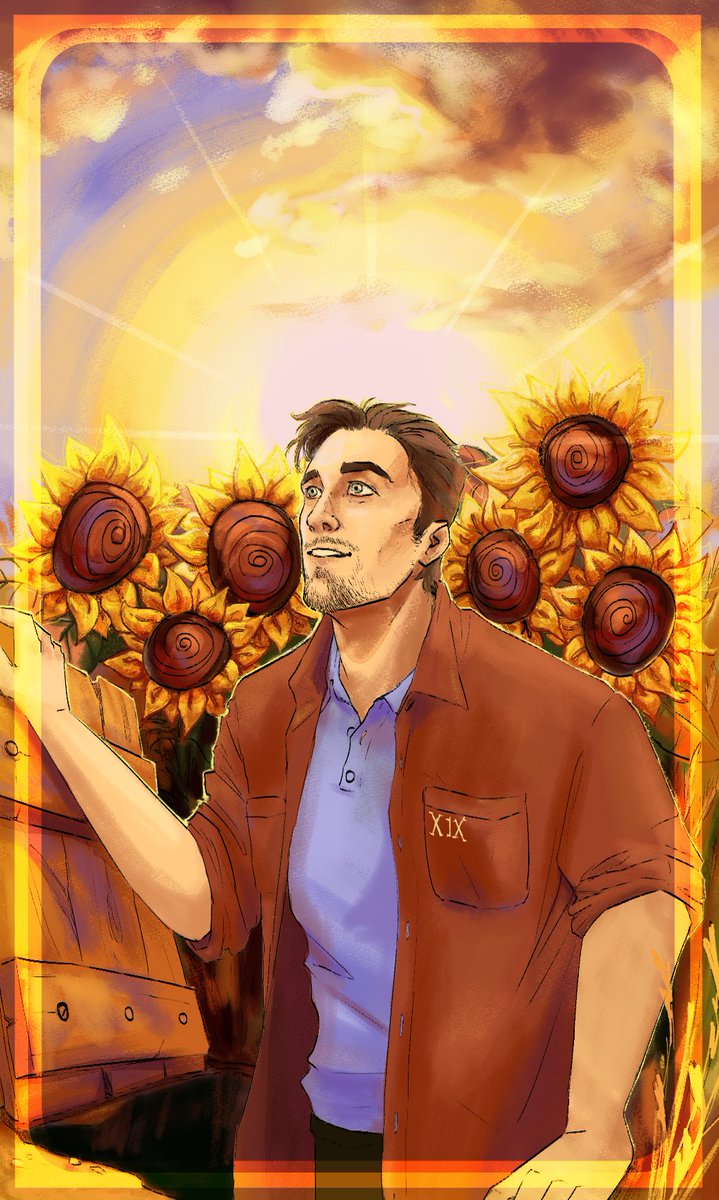 pennylessclown's tweet photo. *here comes the sun playing in the bg*
making this card for @TarotIt was soso fun bc i got to experiment a bit with style and colors, and i'm so glad i can finally share it with y'all✨🌻☀️✨
#benhanscom #thesuntarot #ItChapterTwo https://t.co/WhrREO3mX4
