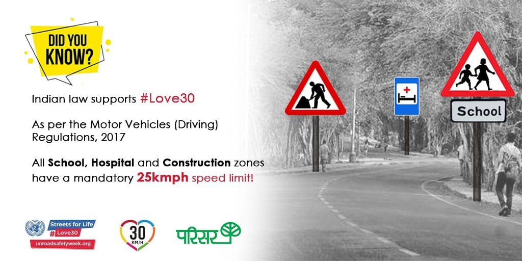 Sandypalara's tweet photo. Did you know Indian laws support #Love30
Its time to implemen laws.
India needs visible, consistent and on-ground enforcement which will prove to be deterrent to change traffic behaviours and compliance to traffic rules.
@UNGRSW #StreetsforLife
I choose #LifeOverSpeed https://t.co/MFTQVqgzZ7