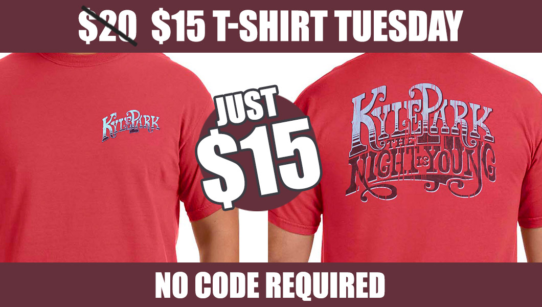 kyle_park's tweet photo. Just $15 today!
https://t.co/HsGgfdSVrY
#merchdeal #countrymusic #texascountry #thenightisyoung https://t.co/PIhJ1FhltF