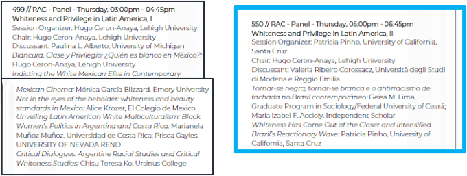 Lehigh strong 💪🏾at @LASACONGRESS, the largest international conference of #LatinAmericanStudies specialists: Our program's director Hugo Cerón <a href="/HugoCA15/">Hugo Ceron Anaya</a> and Professor Mariana DeMaio <a href="/marianasabina/">Mariana De Maio</a> will be presenting their work. Professor DeMaio organized 14 #LASA2021 sessions😎!!