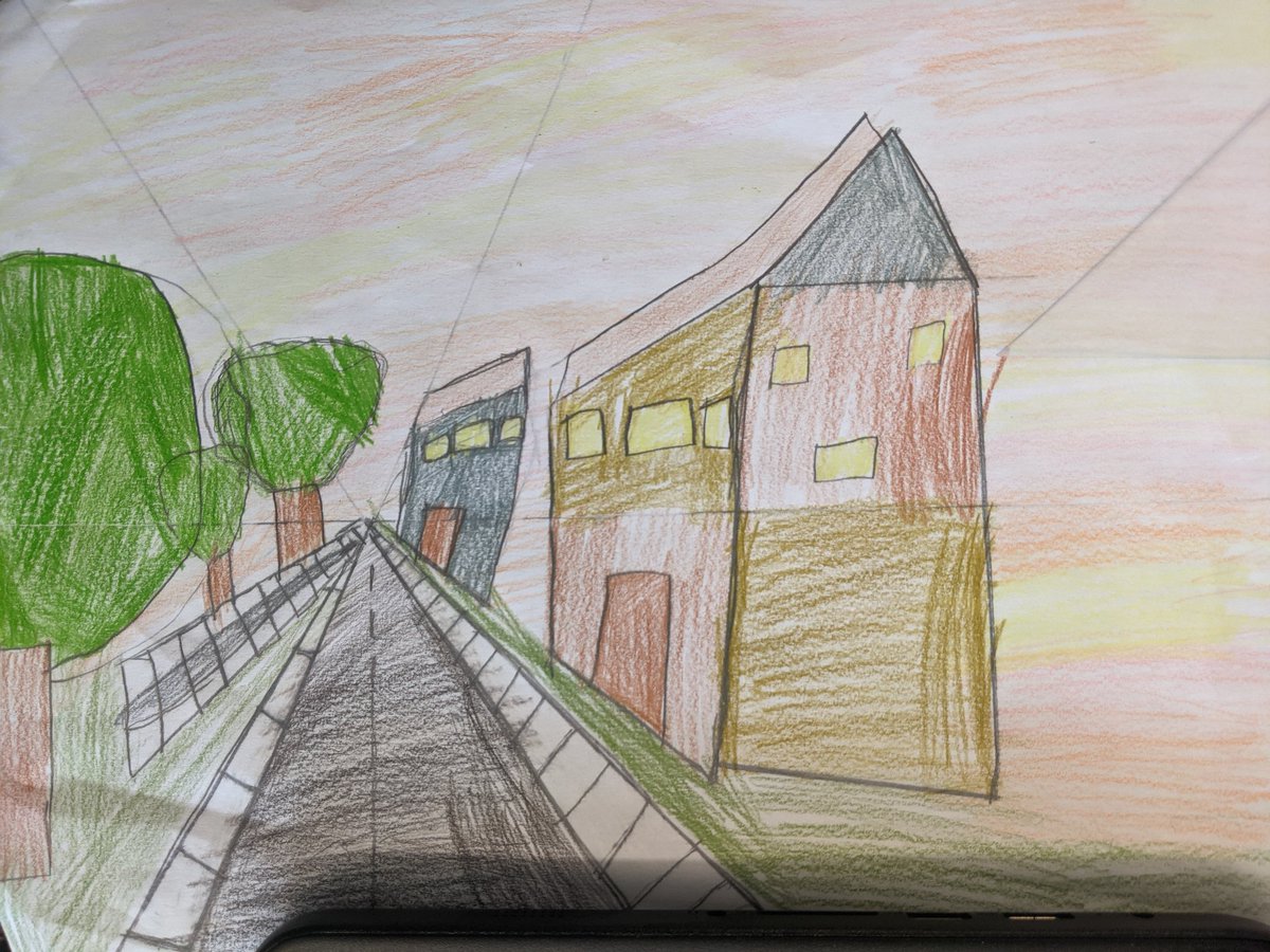 Amazing 3rd graders trying out one point perspective drawing to help create Deep space!  They all truly amaze me with their patience and willingness to try! #proudartteacher #lionspride <a href="/LMTSD_PRES/">Pine Road</a>