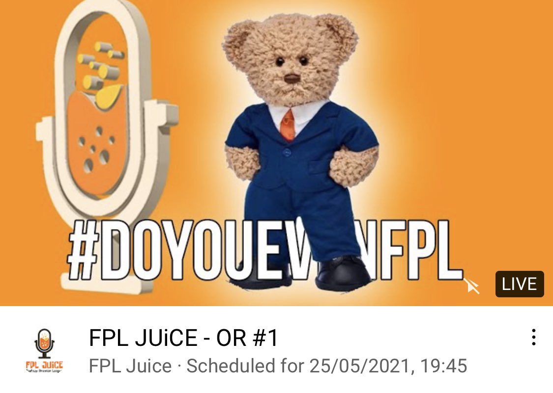 fpl_juice's tweet image. 🚨 Guys, please retweet ♻️ our interview with The Winner of FPL 20/21, Michael Coone @FPL_TeddyBears 

Such an interesting chat and what a top guy! 👏🏽

FPL JUiCE - Interview with FPL WINNER Michael Coone - OR #1 FPL_TeddyBears 👉🏽youtu.be/cMzJAX1NZ6c

#FPL #FPLCommunity 🍊