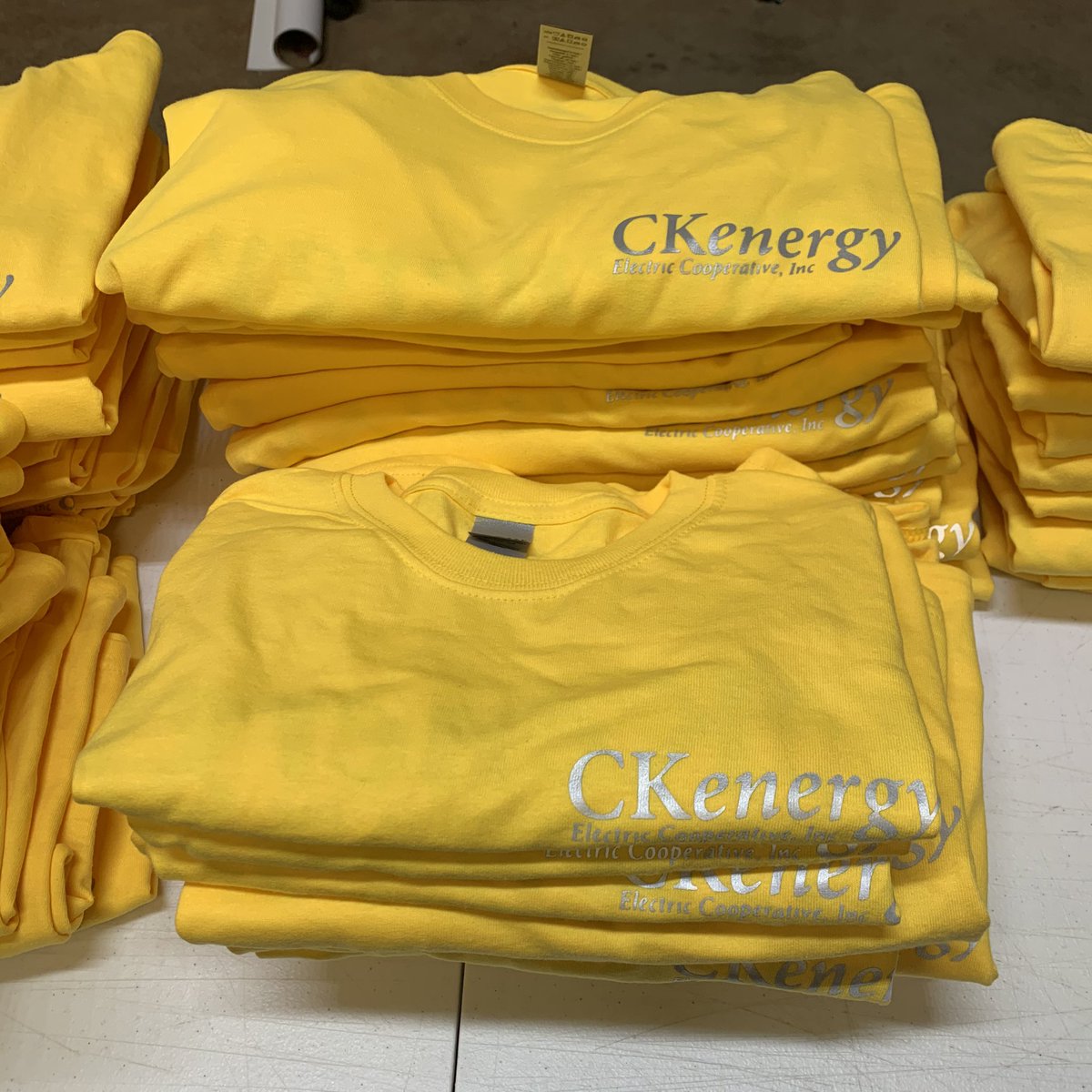 Safety shirts with reflective print #CustomApparel #PeerlessPrintingOK #PeerlessPrinting #ReflectivePrints #TshirtPrinting #Oklahoma