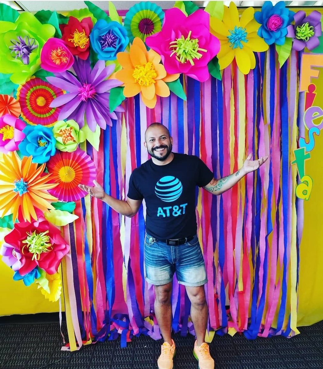 Creativity has always been a part of who I am.  Check out this back drop I did for a work function at @att. All flowers handmade. 
#vivafiesta #Proud2bYoung #1STATENation #creativityday #LifeAtATT