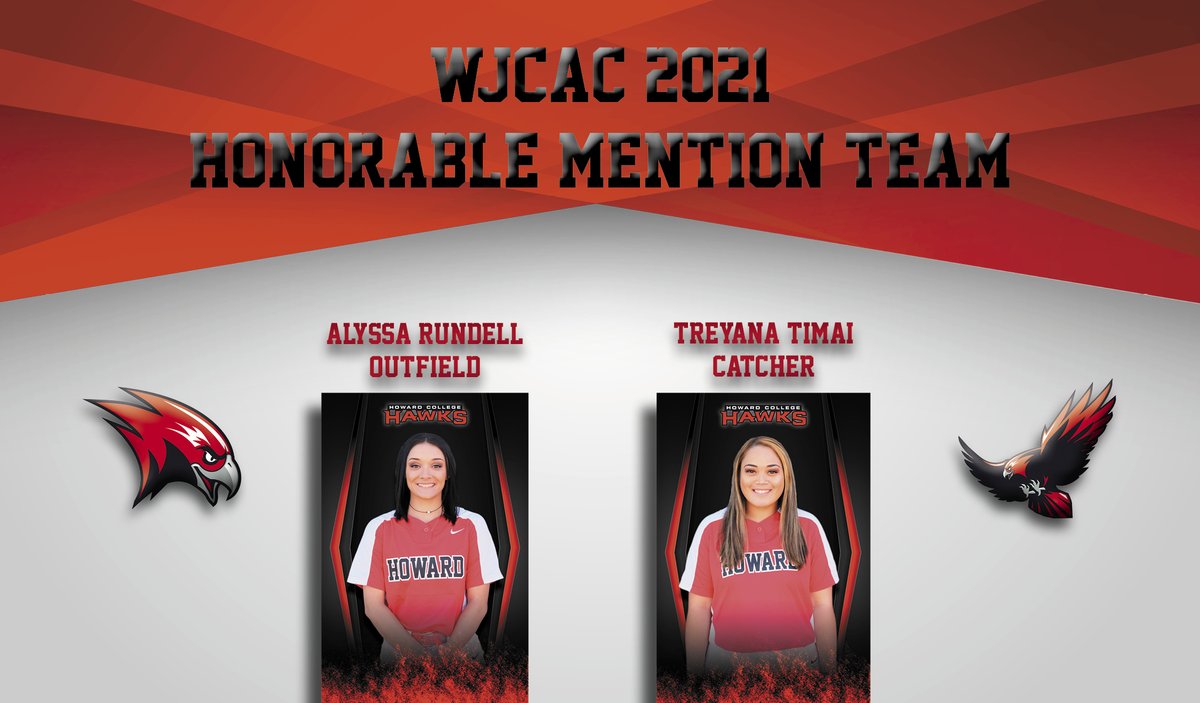 Howard College Hawks (@hchawks) on Twitter photo Conference accolades rolling in for <a href="/HowardSoftball/">Howard Softball</a> Congratulations to these ladies who showed what it means to be a Hawk all season long! 🏅🥎💯 #hawksflytogether Conference accolades rolling in for <a href="/HowardSoftball/">Howard Softball</a> Congratulations to these ladies who showed what it means to be a Hawk all season long! 🏅🥎💯 #hawksflytogether