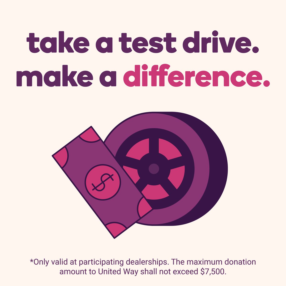 UWSuncoast's tweet photo. We're teaming up with @OffLeaseOnly Bradenton and @Ally. For every person that test drives a car in the next 6 DAYS, a $50 donation will be made to United Way Suncoast! Go take a test drive and make a difference today! 🚙
#UWSuncoast #UnitedWeRise https://t.co/kcfNx4Jz0b