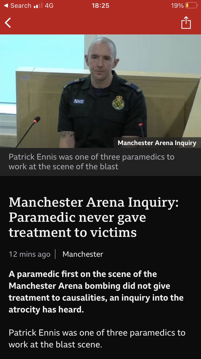 This is an exceedingly harsh headline. This chap was one of the first paramedics on scene and did exactly as he was meant to in terms of triaging and communicating. “Paramedic follows major incident guidelines effectively” would seem fairer