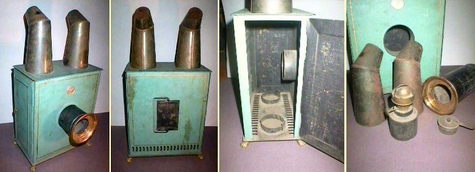 RealPreCinema's tweet photo. 1870
JAQUES DESIRE FENAUT
#Fenaut manufactured #MagicLanterns and in particular, an #Episcope that was illuminated by the sun. A mirror on the outside lit the interior to project a very strong image. https://t.co/Jx9xdnoeq1