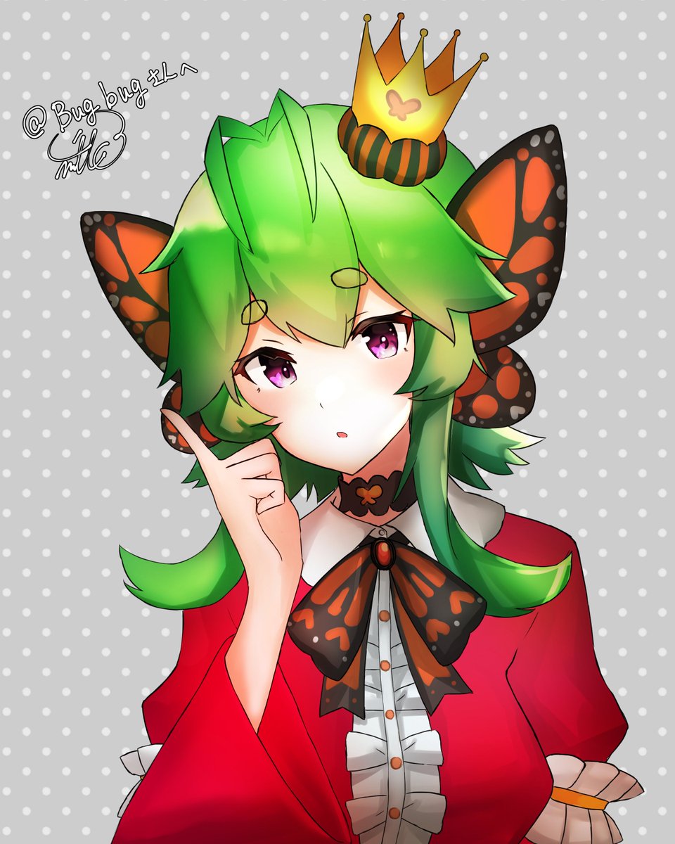 bugbughh's tweet image. Bug the Monarch 🦋

🎨: @/mil_ktea1205  #bugbugart