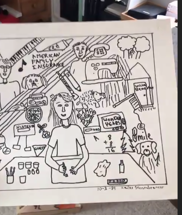 DandQ's tweet photo. "I like to do things the wrong way sometimes... just to make me happy." - @KeilerRoberts launching My Begging Chart live now 🤩 She's showing original art from her childhood and so much more! https://t.co/5MDWRt7WHy #keilerroberts #mybeggingchart #instoresnow #athomewithdq https://t.co/iYmaA83gAl