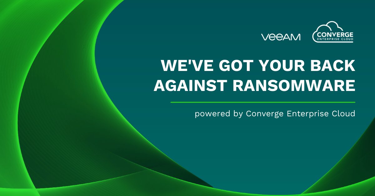 We’ve Got Your Back Against Ransomware. Veeam’s Insider Protection with Converge Enterprise Cloud. We provide easily added data protection services to Veeam’s scalable backup solution. Contact us so we can show you how to capitalize on Veeam’s backup &amp; protection capabilities.