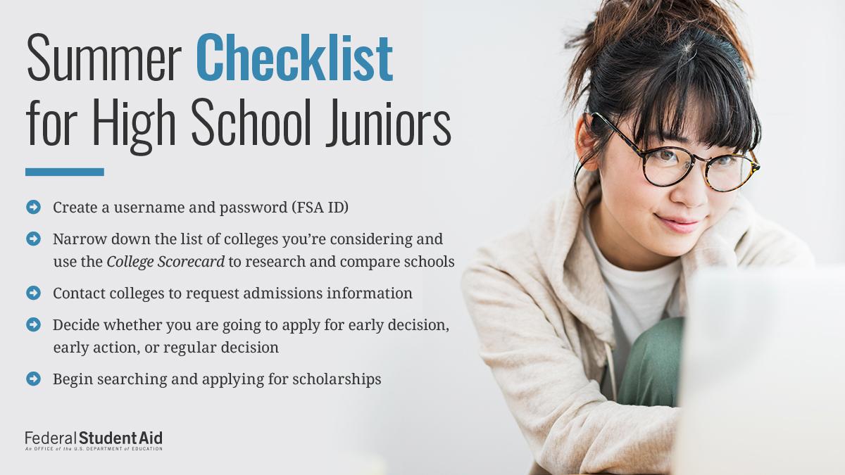 Warmer weather 😎 is here, but if you’re a high school junior, you’ll want to check these items off your to-do list this summer. bit.ly/3wA5nKa