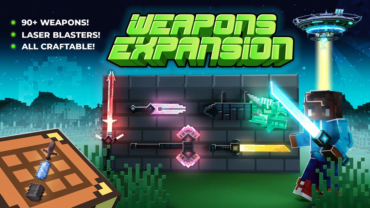 ShapescapeCo's tweet image. Are you ready to enhance your @Minecraft survival or PvP experience with some awesome SCI-FI weapons?⚔️
We got you!

We just released ''Weapons Expansion SCI-FI'' Adding 90+ SCI-FI weapons to your game!

#ShapingExperiences
Go check out the trailer here: bit.ly/3oPZqpN