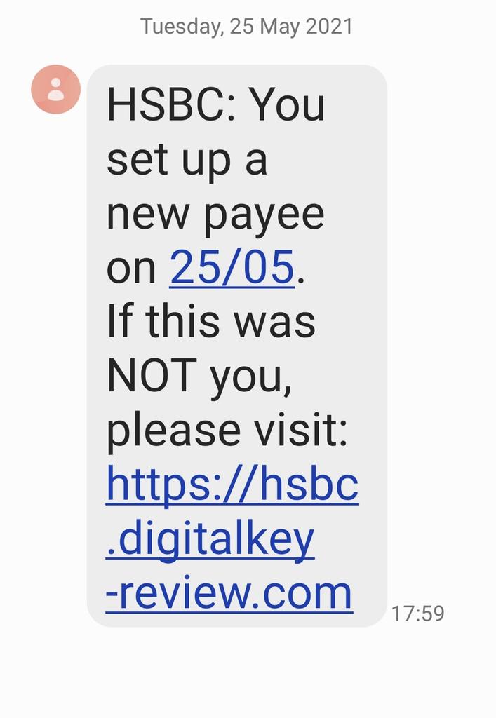 How dare they. Trying to #SCAM me! ME! I don't have an HSBC account and that's not a link to HSBC anyway.

DON'T THEY KNOW WHO I AM! (clearly not)
