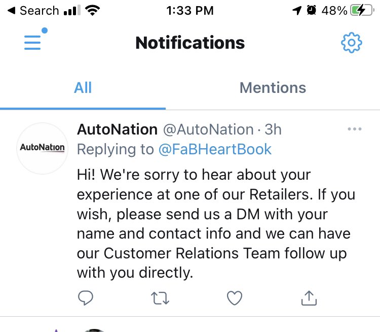FaBHeartBook's tweet photo. @Ford @AutoNation @AutoNationFord

This is the saddest thing, i provided ph# and not even a call yet from their client relations as promised. I was told over 3 hours ago they would contact me-not a call from AutoNation or Ford client relations. #Autonation #Ford #CustomerService https://t.co/t4GLzMvt70
