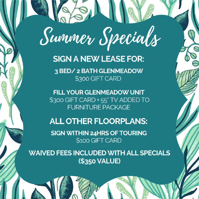 New lease specials - ending 5/28!