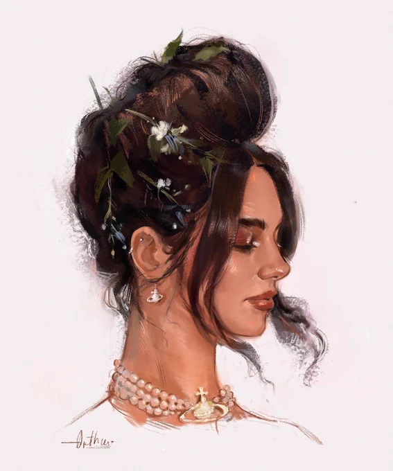 The sketch                          The painting 