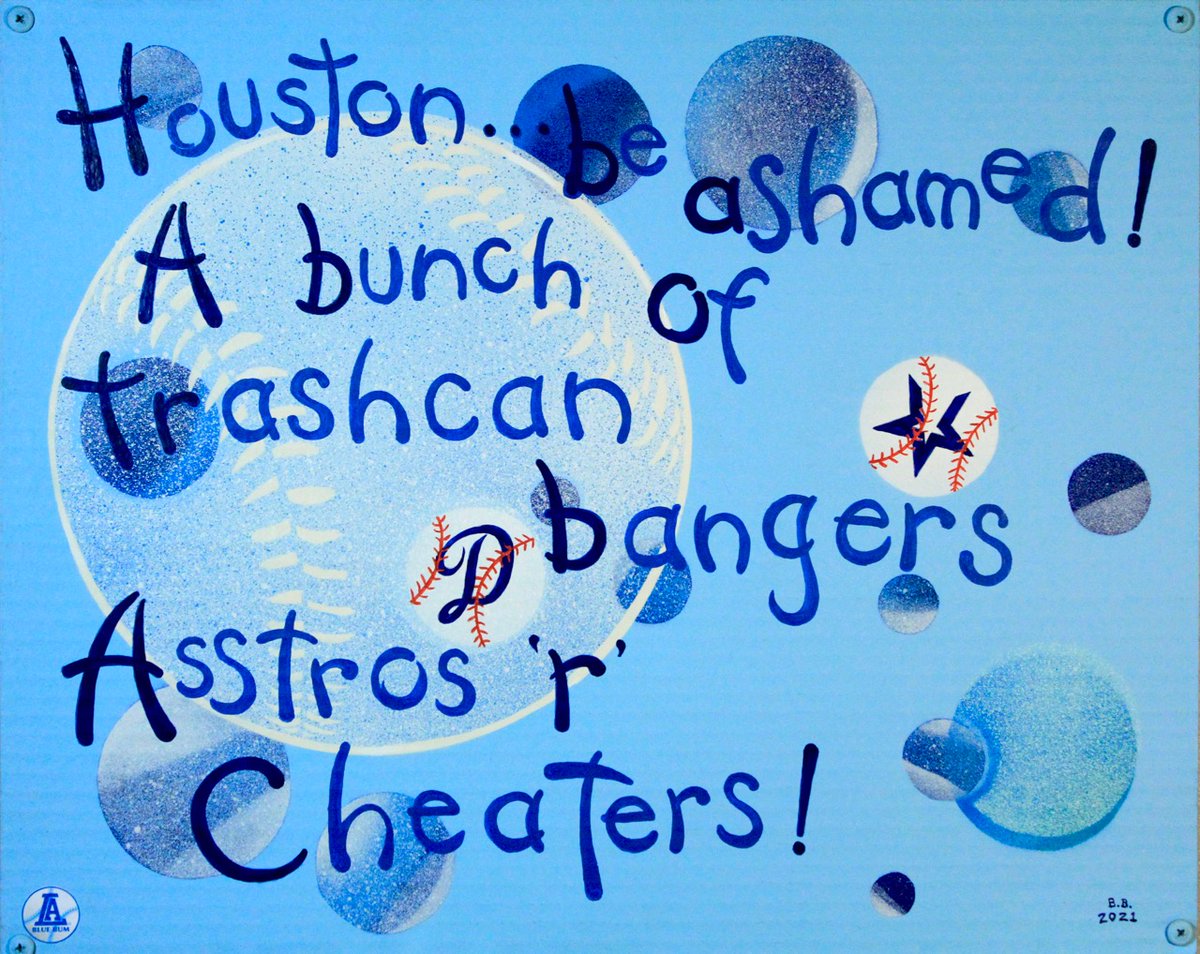 labluebum's tweet photo. @Dodgers @astros Painting by the L.A. Blue Bum https://t.co/73iWRFMTba