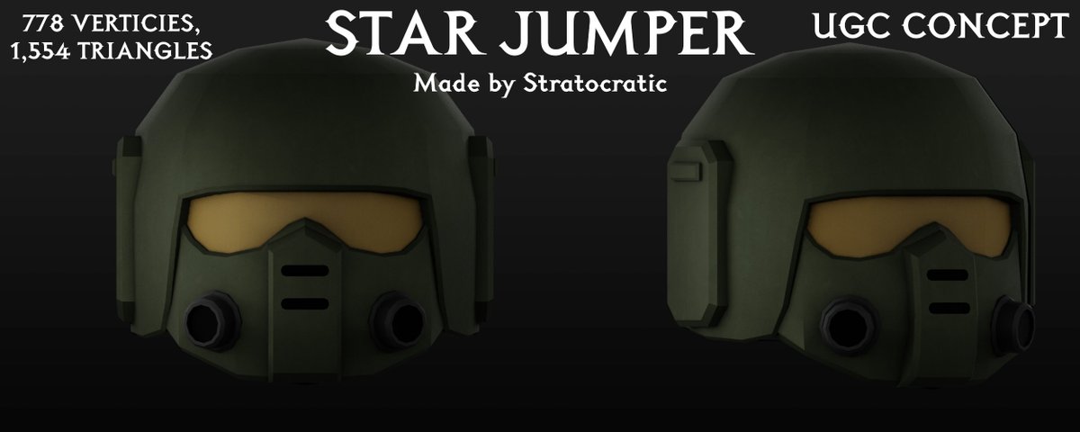 Stratocratic10's tweet photo. New UGC Concept: "Star Jumper"
Good thing I spelled "concept" right this time lmao.
#RBXDev #RobloxDev #UGCConcept https://t.co/NFM6tgNOEW