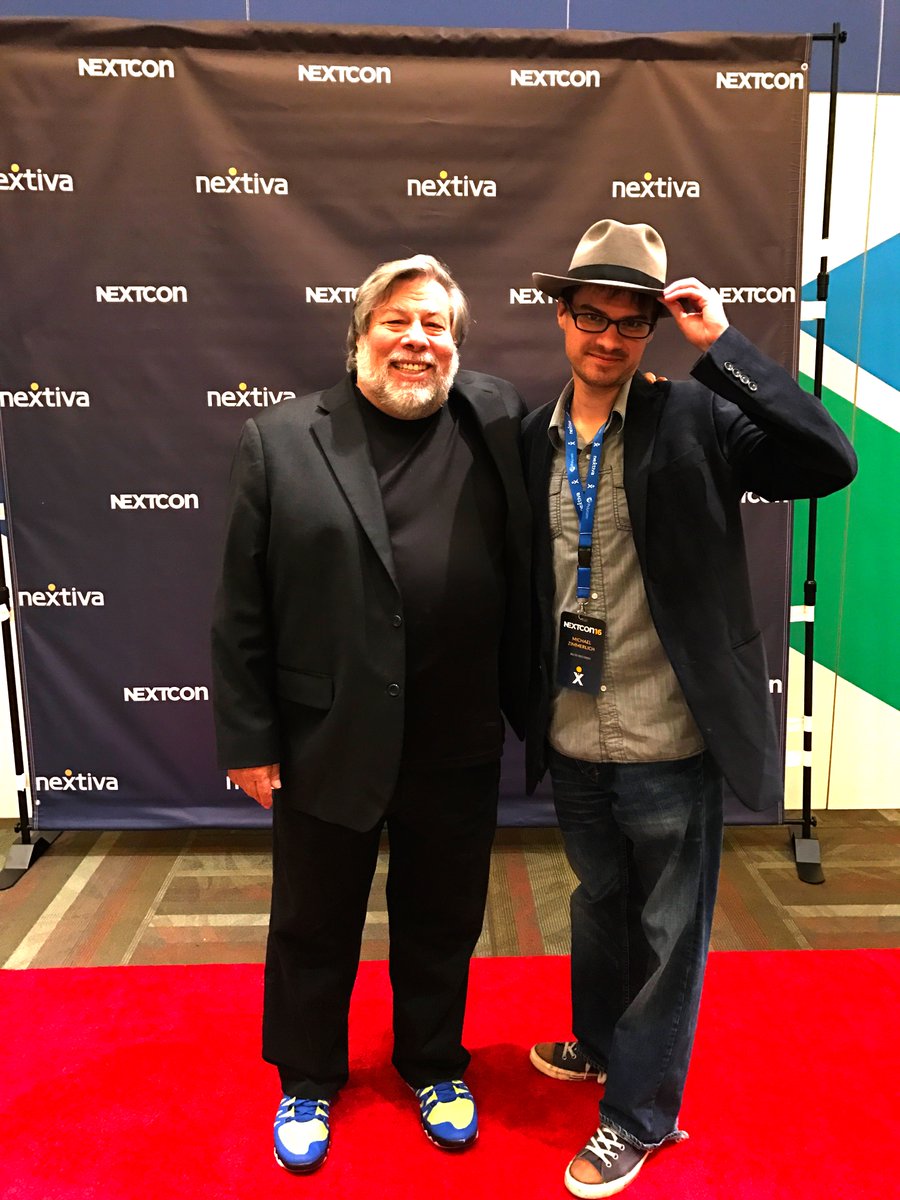 In 1976, Steve Wozniak co-founded Apple Inc. #throwbacktuesday to the time Mike met Steve at NextCon with <a href="/Nextiva/">Nextiva</a>!