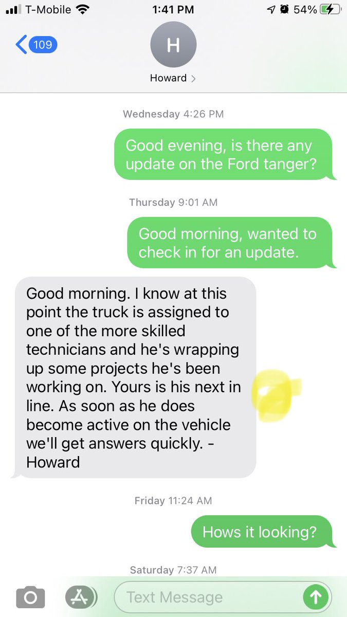 FaBHeartBook's tweet photo. Last Thursday I was told by Howard I was next in line. And Kevin today said they haven’t even looked at it. @Ford @AutoNation @AutoNationFord #Lies #customerexperience #customerservice https://t.co/1OZVf5zIVA