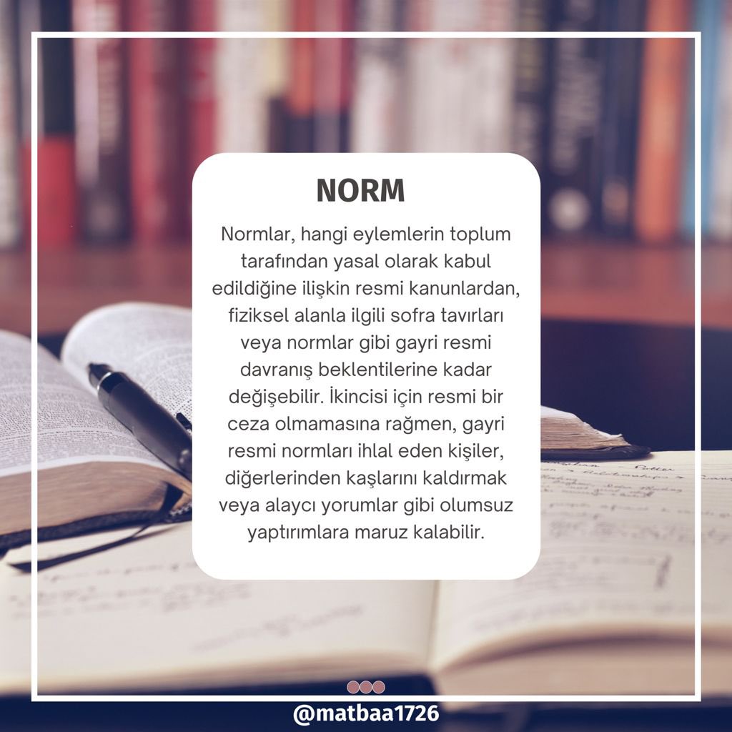 matbaa1726's tweet photo. Norm Nedir? • #matbaa1726sözlük https://t.co/6QhCdKFtaM