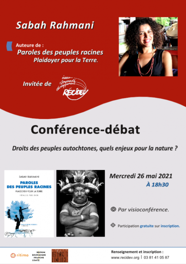 ActesSud's tweet photo. 📅 CE SOIR à 18h30 | Sabah Rahmani sera l'invitée de @ReCiDev25 pour une discussion en ligne autour des droits des peuples autochtones et de la nature :
https://t.co/DHkntfTZjA
Sabah Rahmani est l'autrice du livre PAROLES DES PEUPLES RACINES #DomaineDuPossible. https://t.co/fy8NQ4nnCP