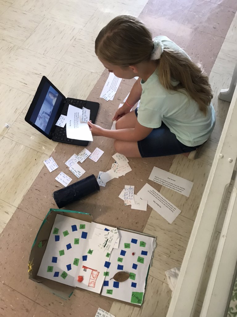 GastonCindy's tweet photo. 4th graders used design thinking to create games for summer for 1st graders. Even the virtual kids got in on it! #PaideiaLearning #CSLA_STEM #designthinking #JoyAtSchool @WeAreCSLA https://t.co/MNVJjsViQ4