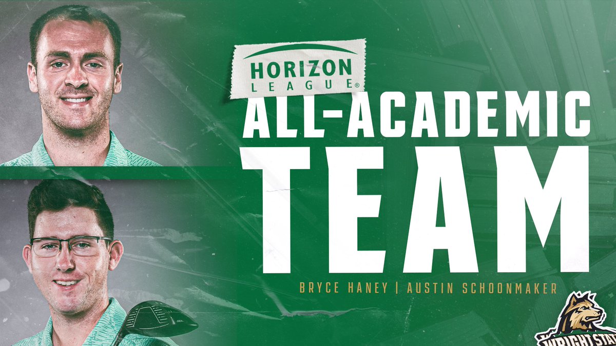 WrightStateGolf's tweet photo. Getting it done in the classroom and on the course!! Congrats to Bryce Haney &amp; Austin Schoonmaker on being named to the #HLGolf All-Academic Team! 
📝: https://t.co/MeTwc0aikX

#RaiderUP | #FullRaid https://t.co/NbfCFUWMXq