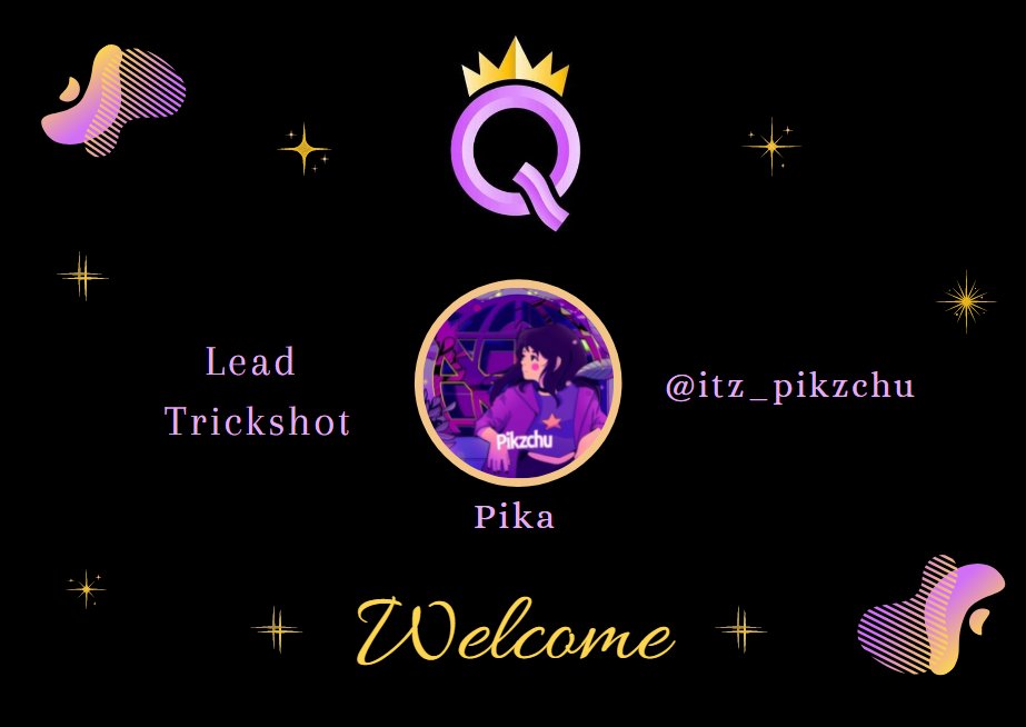 QueenClan_'s tweet photo. Nous avons aujourd'hui l'honneur de vous annoncer l'ouverture de notre nouveau Roster "Trickshot", qui sera Lead par @itz_pikzchu !
Bienvenue à toi ! https://t.co/tYtCw23plv