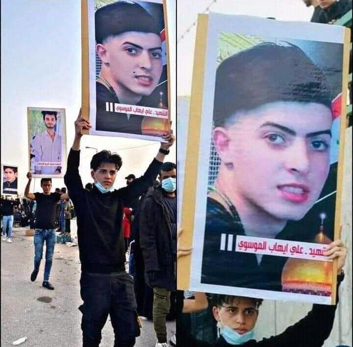 شفنا المايمر حتى على طيف العين ...
الشايل صورة المستشهد أستشهد ..💔🇮🇶.