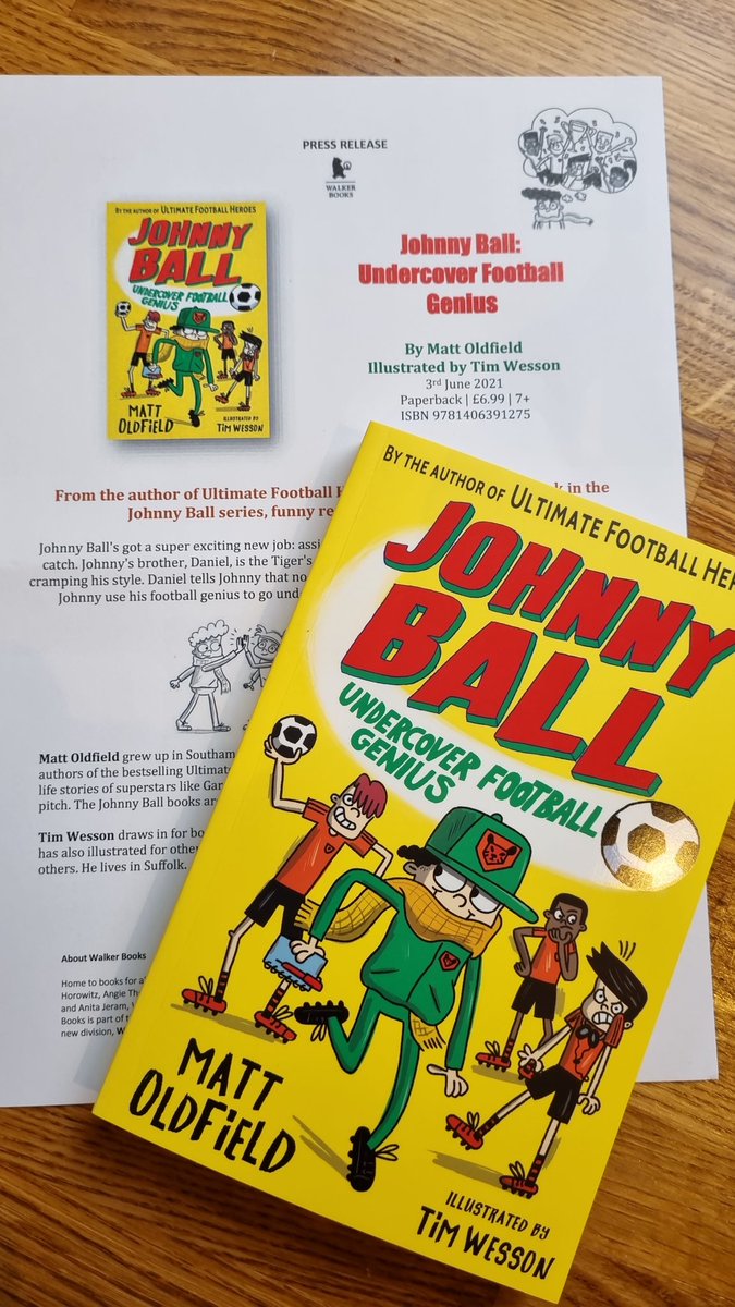 richreadalot's tweet photo. #JonnyBallUndercoverFootballGenius looks like lots of fun, by #MattOldfield and #TimWesson from @WalkerBooksUK out June 3rd https://t.co/tvbrpk75rj