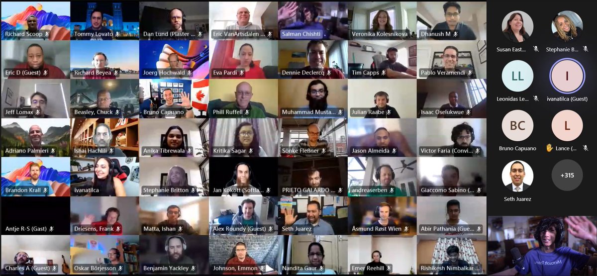 SalmanMKC's tweet photo. had over 500 in this! Really enjoyed this Table Topic with @ivanatilca @elbruno @mmustajabs @veronika_dev1 and @sethjuarez
Huge thanks to @_achu again! #MSBuild https://t.co/ST3nrT7ePE